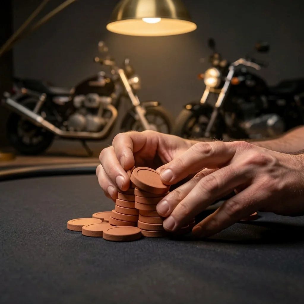 Handen die pokertablechips schudden in Solvieras lounge