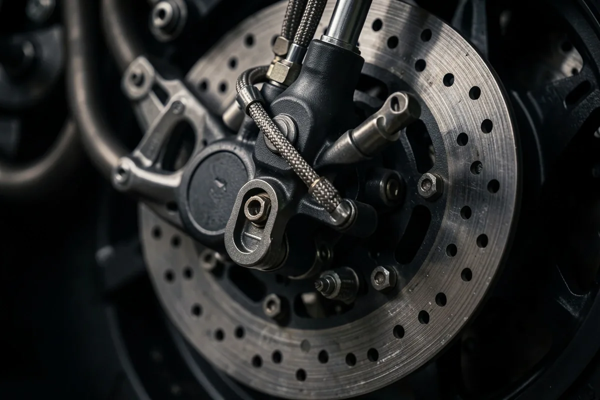 Remrevisie en staalomvlochten remleidingen motorfiets