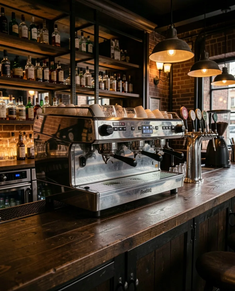 Solvieras community bar met ambachtelijke bieren en espresso apparatuur